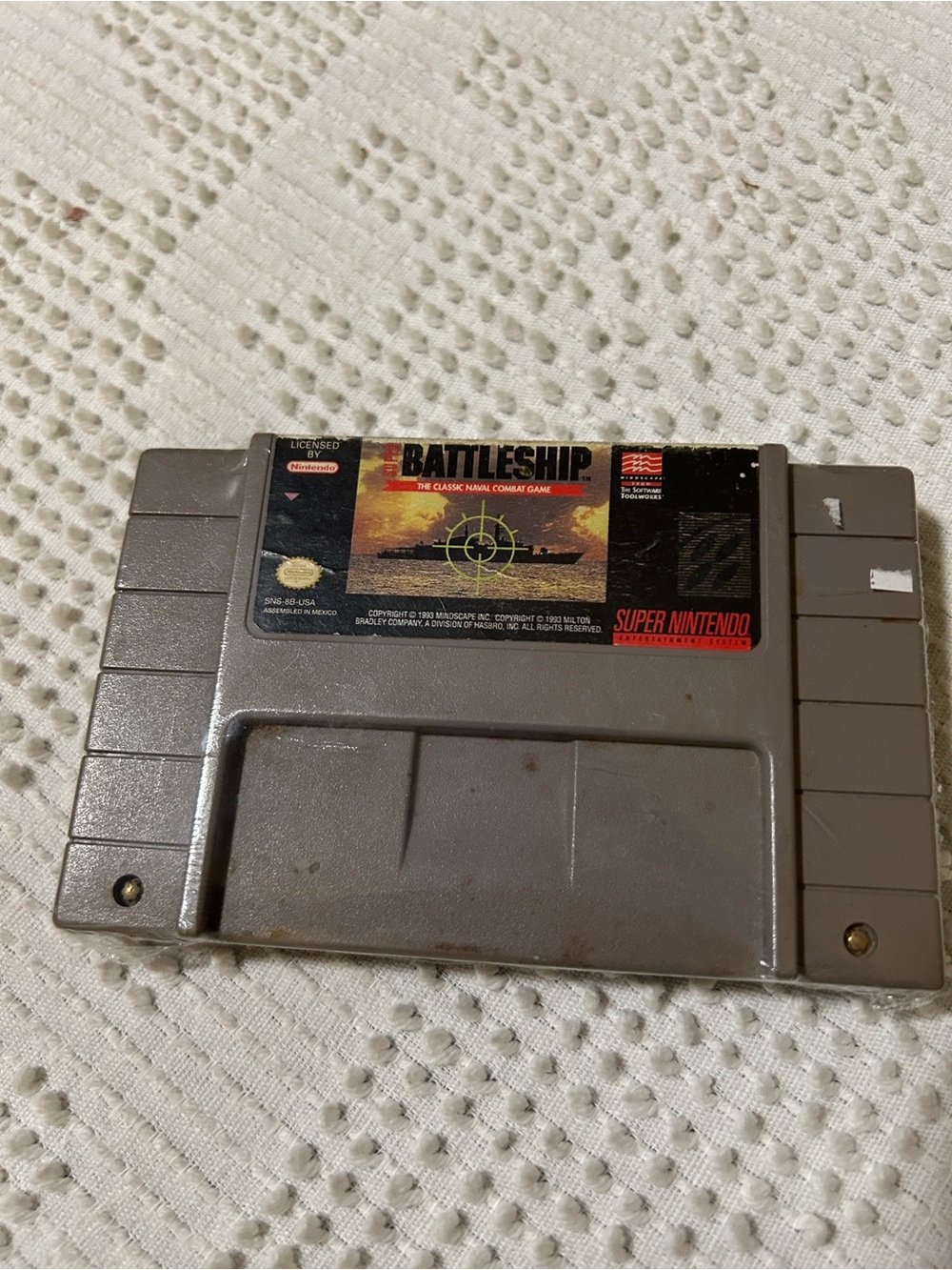 Nintendo Battleship SNES Game -